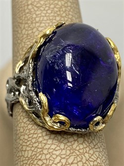 *Кольцо р.17,5 Танзанит Африка АРТ 33937 (ВЕС 11,23 Г) - фото 211856