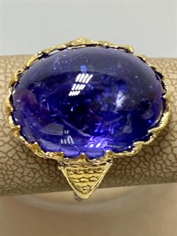 *Кольцо р.17,5 Танзанит Танзания АРТ 49101 Вес 7,64 г - фото 211861