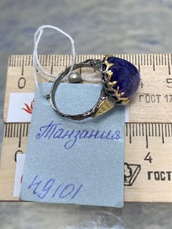 *Кольцо р.17,5 Танзанит Танзания АРТ 49101 Вес 7,64 г - фото 211870
