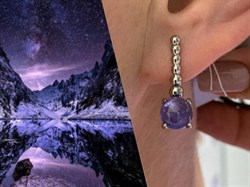 *Серьги Танзанит Танзания АРТ 81864 (ВЕС 4,89 Г) - фото 211912