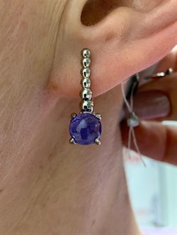 *Серьги Танзанит Танзания АРТ 81864 (ВЕС 4,89 Г) - фото 211913