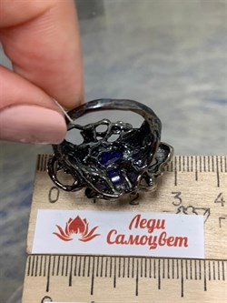 *Кольцо р.18,5 Танзанит Танзания АРТ 60422 Вес 11,73 г - фото 211979