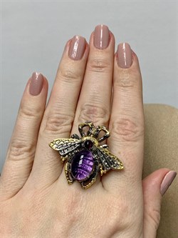 *Кольцо р.17 Мотылек Аметист Бразилия Арт 49417 Вес 13,23 г - фото 212104 *Кольцо р.17 Мотылек Аметист Бразилия Арт 49417 Вес 13,23 г - фото 212104