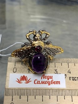 *Кольцо р.17 Мотылек Аметист Бразилия Арт 49417 Вес 13,23 г - фото 212112 *Кольцо р.17 Мотылек Аметист Бразилия Арт 49417 Вес 13,23 г - фото 212112
