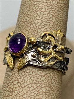 *Кольцо р.17,5 Аметист Бразилия АРТ 52942 (ВЕС 5,01 Г) - фото 212196
