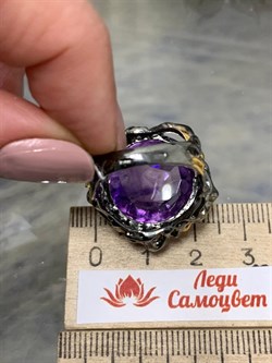 *Кольцо р.18 Аметист Бразилия АРТ 49015 (ВЕС 12,3 Г) - фото 212235