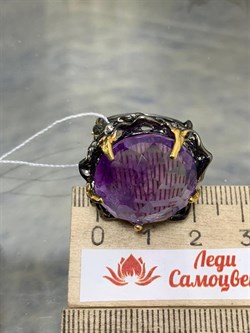 *Кольцо р.18 Аметист Бразилия АРТ 49015 (ВЕС 12,3 Г) - фото 212236