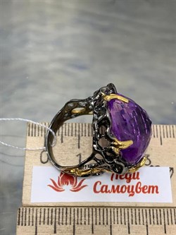 *Кольцо р.18 Аметист Бразилия АРТ 49015 (ВЕС 12,3 Г) - фото 212238