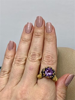 *Кольцо р.18 Аметист Бразилия АРТ 52944 (ВЕС 5,91 Г) - фото 212244