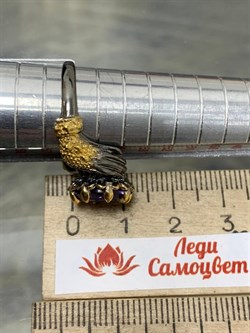 *Кольцо р.18 Аметист Бразилия АРТ 52944 (ВЕС 5,91 Г) - фото 212249