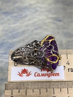 *Кольцо р.18 Аметист Бразилия АРТ 60787 (ВЕС 15,35 Г) - фото 212268