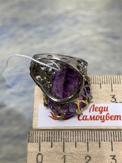 *Кольцо р.18 Аметист Бразилия АРТ 60787 (ВЕС 15,35 Г) - фото 212269
