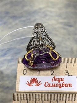 *Кольцо р.18 Аметист Бразилия АРТ 60787 (ВЕС 15,35 Г) - фото 212270