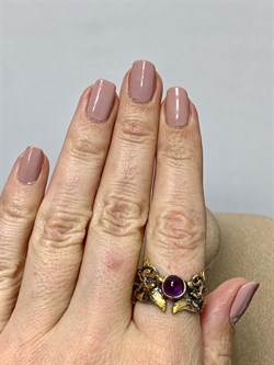 *Кольцо р.18,5 Аметист Бразилия  АРТ 53621 (ВЕС 5,04 Г) - фото 212288