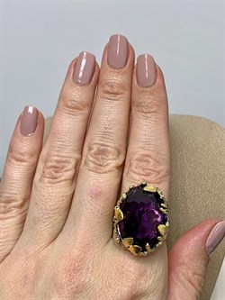 *Кольцо р.19 Аметист Бразилия АРТ 49093 (ВЕС 14,01 Г) - фото 212330