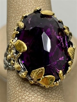 *Кольцо р.19 Аметист Бразилия АРТ 49093 (ВЕС 14,01 Г) - фото 212336