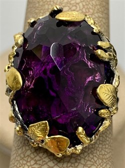 *Кольцо р.19 Аметист Бразилия АРТ 49093 (ВЕС 14,01 Г) - фото 212337