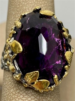 *Кольцо р.19 Аметист Бразилия АРТ 49093 (ВЕС 14,01 Г) - фото 212339