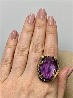*Кольцо р.18,5 Аметист Бразилия АРТ 49137 (ВЕС 27,92 Г) - фото 212365