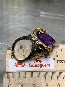 *Кольцо р.18,5 Аметист Бразилия АРТ 49137 (ВЕС 27,92 Г) - фото 212369