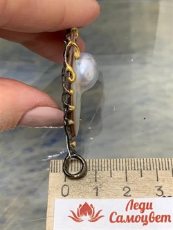 *Подвеска Жемчуг Мабэ АРТ 53334 Вес 8,48 г - фото 212401