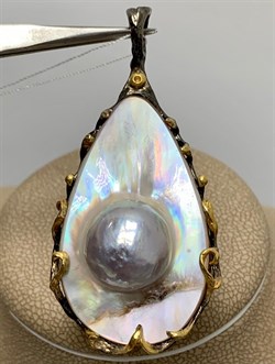 *Подвеска Жемчуг Мабэ АРТ 53334 Вес 8,48 г - фото 212405