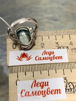 *Кольцо р.17 Голубой Топаз Бразилия АРТ 65809 Вес 6,01 г - фото 212508