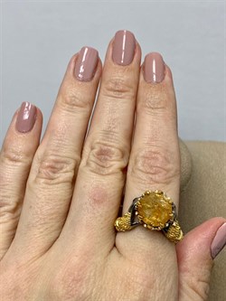 *Кольцо р.18,5 Топаз Бразилия АРТ 53583 (ВЕС 6,26 Г) - фото 212524