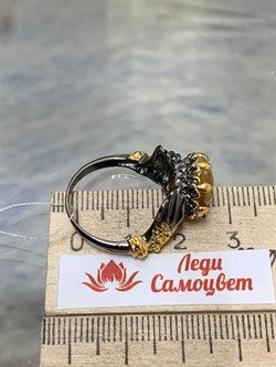 *Кольцо р.18,5 Топаз Бразилия АРТ 53583 (ВЕС 6,26 Г) - фото 212529