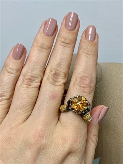 *Кольцо р.19 Топаз Бразилия АРТ 53582 (ВЕС 6,01 Г) - фото 212538