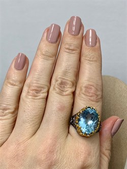 *Кольцо р.18,5 Топаз Бразилия АРТ 65766 ВЕС 6,93 Г - фото 212563