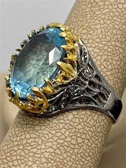 *Кольцо р.18,5 Топаз Бразилия АРТ 65766 ВЕС 6,93 Г - фото 212569