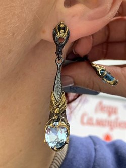 *Серьги Топаз Бразилия АРТ 60392 ВЕС 13,81 Г - фото 212659 *Серьги Топаз Бразилия АРТ 60392 ВЕС 13,81 Г - фото 212659