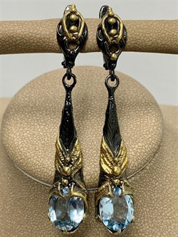 *Серьги Топаз Бразилия АРТ 60392 ВЕС 13,81 Г - фото 212664 *Серьги Топаз Бразилия АРТ 60392 ВЕС 13,81 Г - фото 212664