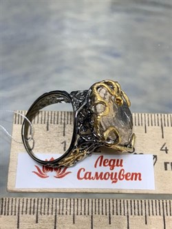 *Кольцо р.18,5 Топаз Володарск-Волынское АРТ 53390 (ВЕС 13,37 Г) - фото 212673