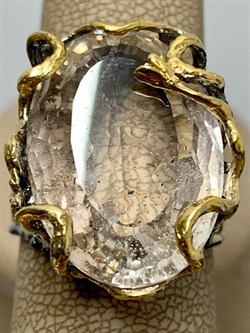 *Кольцо р.18,5 Топаз Володарск-Волынское АРТ 53390 (ВЕС 13,37 Г) - фото 212676