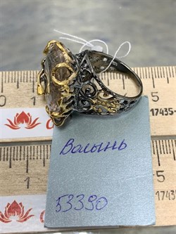 *Кольцо р.18,5 Топаз Володарск-Волынское АРТ 53390 (ВЕС 13,37 Г) - фото 212679