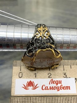 *Кольцо р.18 Топаз Володарск-Волынское АРТ 60411 (ВЕС 13,45 Г) - фото 212713