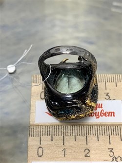 *Кольцо р.18,5 Голубой Топаз Бразилия АРТ 53514 ВЕС 29,01 Г - фото 212774