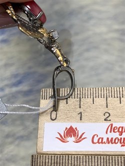 *Серьги Мотыльки Родонит Аргентина Арт 49437 Вес 16,64 г - фото 212848