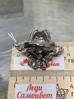 *Кольцо р.18 Мотылек Чароит Арт 49443 Вес 12,83 г - фото 212892
