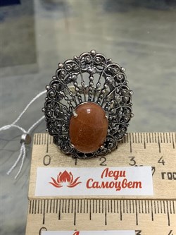*Кольцо р.18 Солнечный камень Гелиолит АРТ 43690 (ВЕС 17,53 Г) - фото 212932