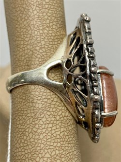 *Кольцо р.18 Солнечный камень Гелиолит АРТ 43690 (ВЕС 17,53 Г) - фото 212935