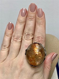 *Кольцо р.19,5 Солнечный камень Гелиолит АРТ 62904 (ВЕС 24,07 Г) - фото 213057 *Кольцо р.19,5 Солнечный камень Гелиолит АРТ 62904 (ВЕС 24,07 Г) - фото 213057
