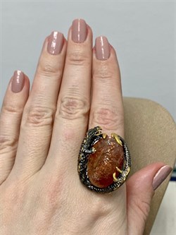 *Кольцо р.19 Солнечный камень Гелиолит АРТ 47112 (ВЕС 25,28 Г) - фото 213070 *Кольцо р.19 Солнечный камень Гелиолит АРТ 47112 (ВЕС 25,28 Г) - фото 213070
