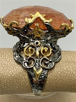 *Кольцо р.18,5 Солнечный камень Гелиолит АРТ 53051 (ВЕС 17,42 Г) - фото 213132 *Кольцо р.18,5 Солнечный камень Гелиолит АРТ 53051 (ВЕС 17,42 Г) - фото 213132