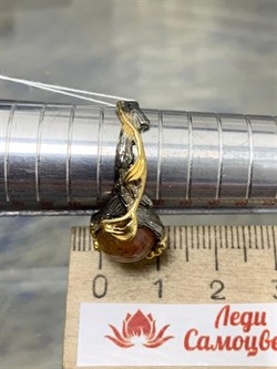 *Кольцо р.18 Турмалин Малханское  Месторождение АРТ 38774 (ВЕС 4,27 Г) - фото 213151