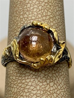 *Кольцо р.18 Турмалин Малханское  Месторождение АРТ 38774 (ВЕС 4,27 Г) - фото 213152