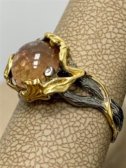 *Кольцо р.18 Турмалин Малханское  Месторождение АРТ 38774 (ВЕС 4,27 Г) - фото 213157