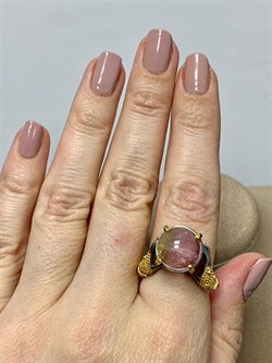 *Кольцо р.18 Турмалин Малханское  Месторождение  АРТ 54034 (ВЕС  6,74 Г) - фото 213187